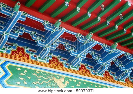 Architecture  details of Thean Hou Temple in Kuala Lumpur, Malaysia