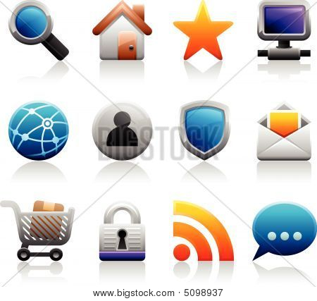Iconos de web de titanio