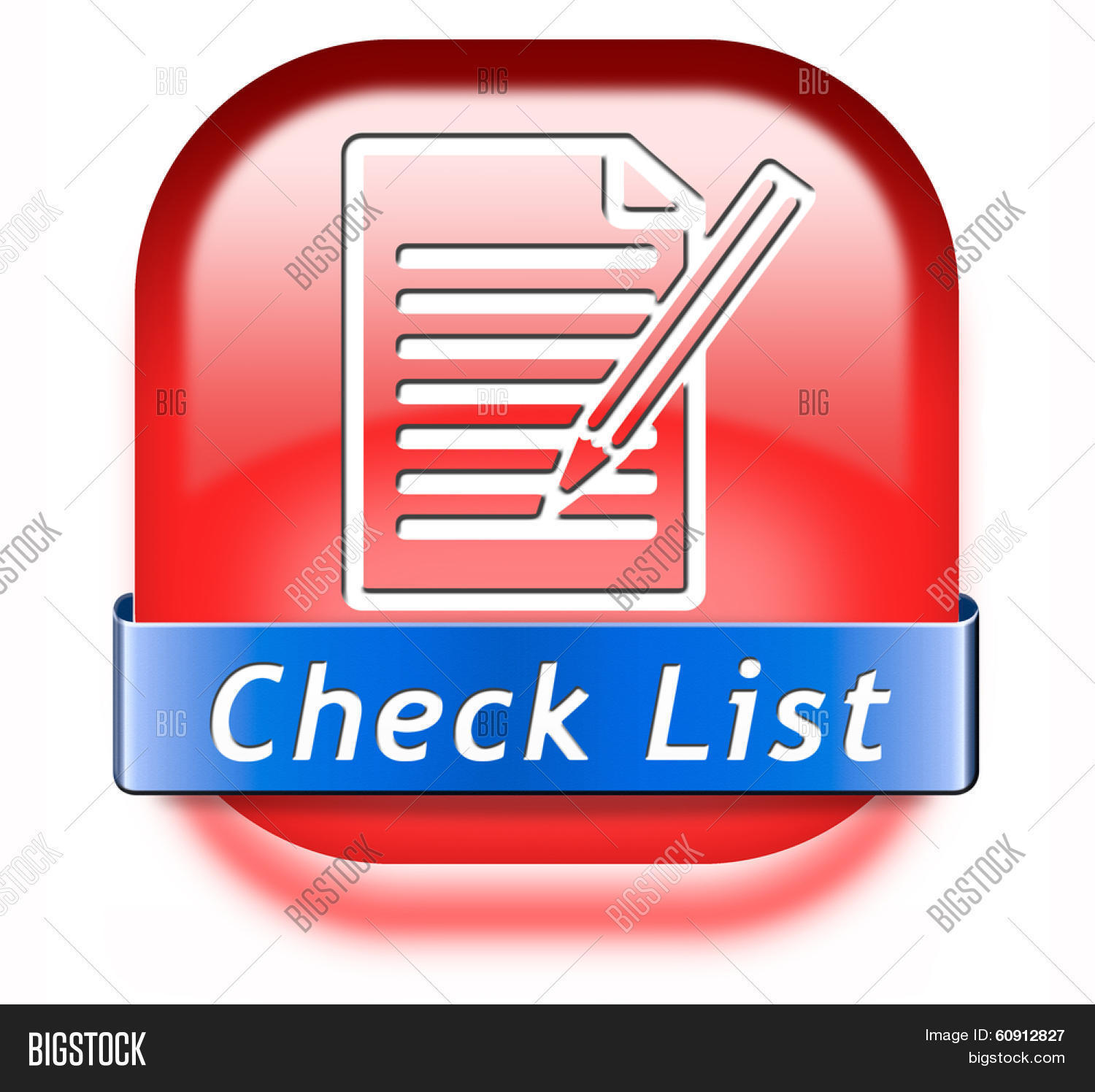 Checlist Button Check List Button Image & Photo (Free Trial) | Bigstock
