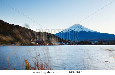 Mountain fuji with lake kawaguchiko