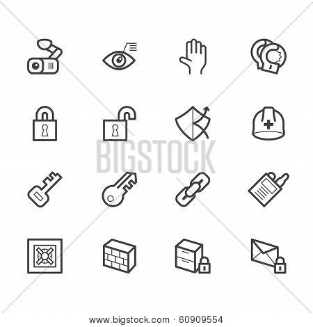 security element vector icon set on white background