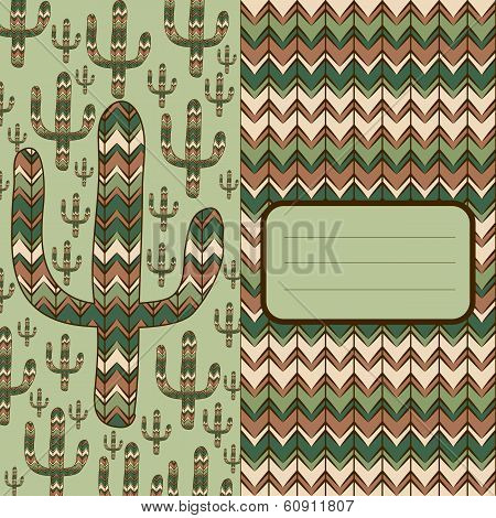 Background With Cactus