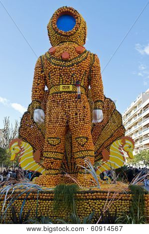 Citrus Exhibition At The Lemon Festival Of Menton