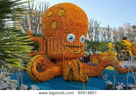 Citrus Exhibition At The Lemon Festival Of Menton