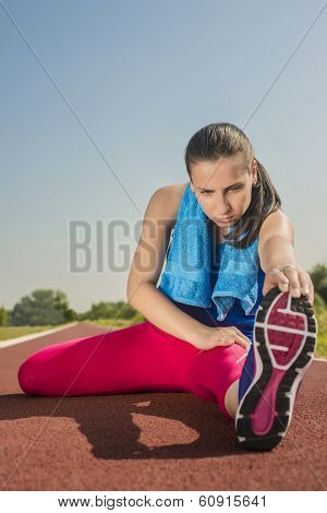 Athletic Woman - Stretches
