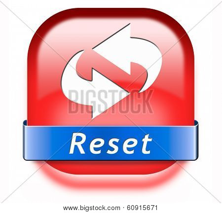 Reset button start again or refresh icon refresh or redo sign