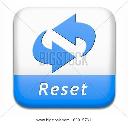 Reset button start again or refresh icon refresh or redo sign