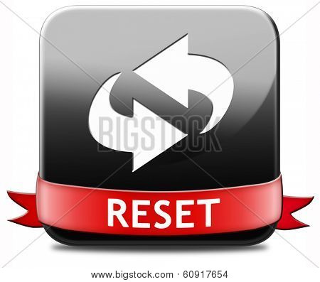 Reset button start again or refresh icon refresh or redo sign