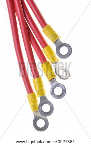 Electric cables with insulated ring terminal lug