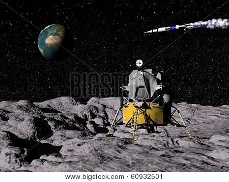 Apollo program - 3D render