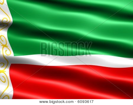 Flagge der Republik Tschetschenien