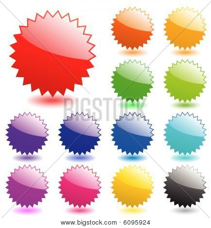 Multicolored glossy web elements. Perfect for adding text, icons. Vector aqua style. More in my gall