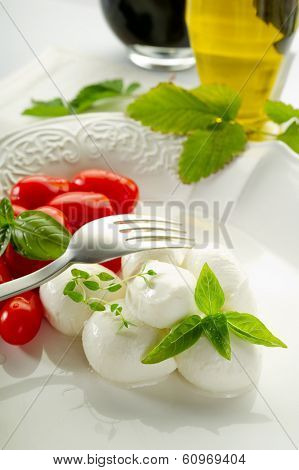 mozzarella and tomatoes