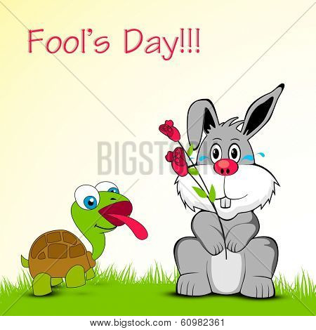 Happy Fool's Day funky background.