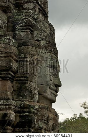 Face of Avalokitesvara in Bayon Temple, Cambodia