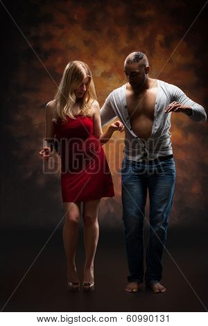 Young couple dances Caribbean Salsa