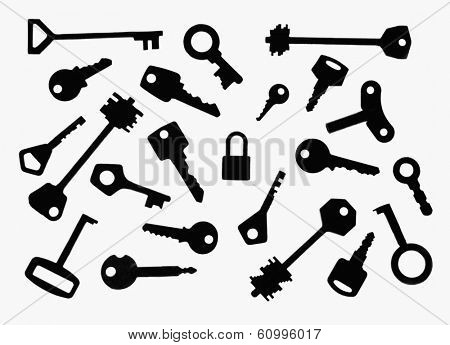 number of different keys and one padlock