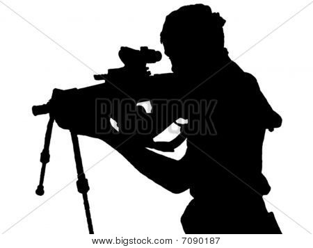 Silhouette of a soldier