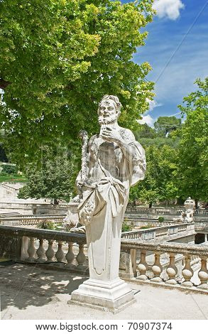 Statue In The Park, Nimes, France