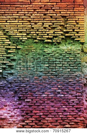 Red Brick Wall Texture Grunge Background
