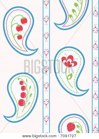 Floral Paisley senza soluzione di continuità