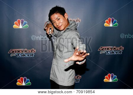 NEW YORK-AUG 13: Kenichi Ebina attends the backstage post-show red carpet for NBC's 'America's Got Talent' Season 9 at Radio City Music Hall on August 13, 2014 in New York City.