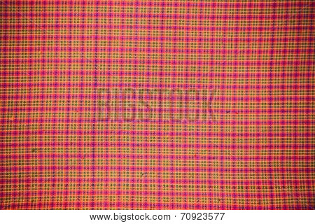 Closeup Pattern Of Thai Handmade Fabric Background
