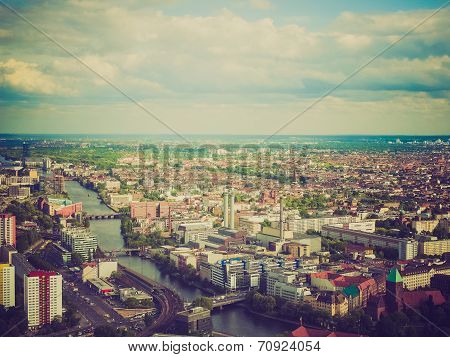 Retro Look Berlin Aerial View