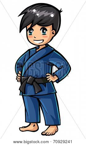 Judo boy character 