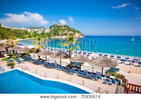 Beautiful Valtos beach near Parga town of Syvota area in Greece.