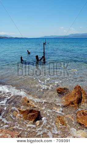Rock Holz Wasser