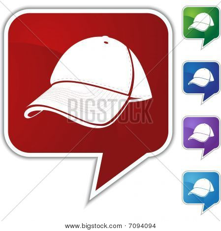 Baseball Cap Rede Ballon Icon-set