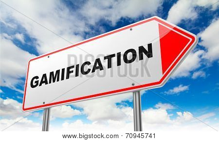 Gamification on Red Road Sign.