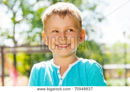 Portrait of laughing and smiling little boy