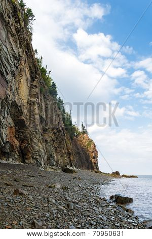 Cliifs Of Cape Enrage Along The Bay Of Fundy