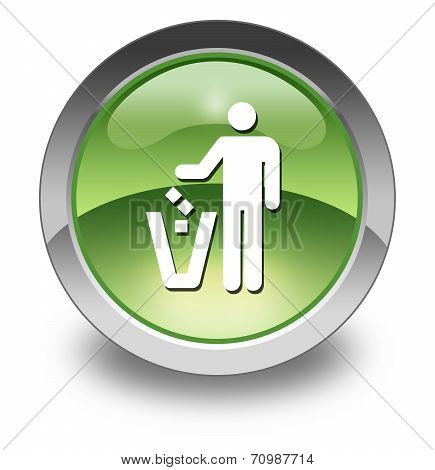 Icon, Button, Pictogram Litter Container