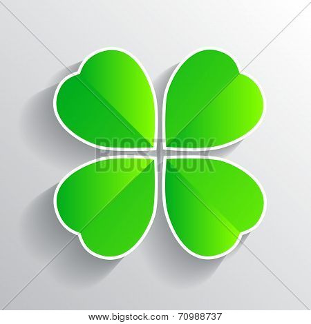 Four-leaf Clover For Luck Happiness Green Three Branches