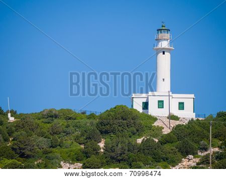 Cape lighthouse of Lefkas island in Greece