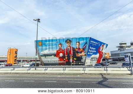 Advertising Of Aeroflot In Berlin Tegel
