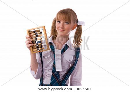 Chudý Student s Abacus.