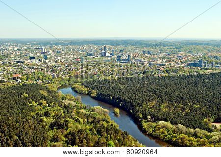 Vilnius City Capital Of Lithuania Aerial View