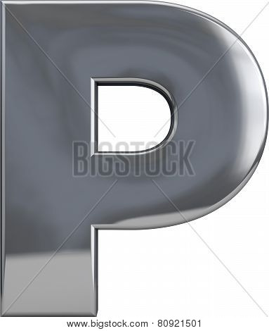 Metal Letter P