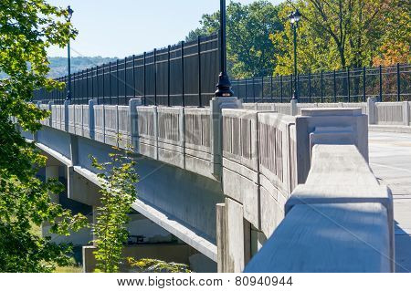 Romantic Concrete And Wrought Iron Bridge In The Mountains