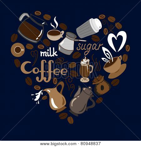 Concept Romantic Card In Vector