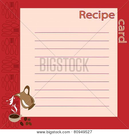 Recipe Blank. Vector Illustration