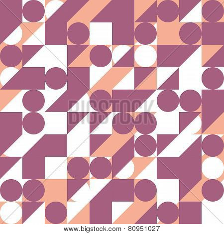 Geometric Shapes Seamless Texture. Vector Background