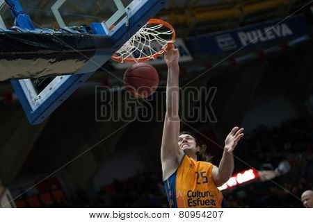 VALENCIA, SPAIN - JANUARY 21: Loncar during Eurocup match between Valencia Basket Club and CSU Asesoft at Fonteta Stadium on January 21, 2015 in Valencia, Spain