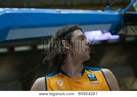 VALENCIA, SPAIN - JANUARY 21: Loncar during Eurocup match between Valencia Basket Club and CSU Asesoft at Fonteta Stadium on January 21, 2015 in Valencia, Spain