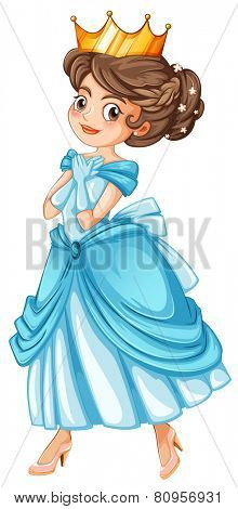 Illustration of a close up princess