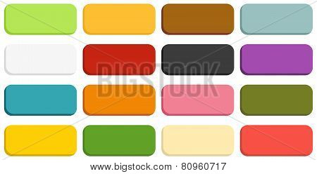 Collection Of 16 Isolated Buttons